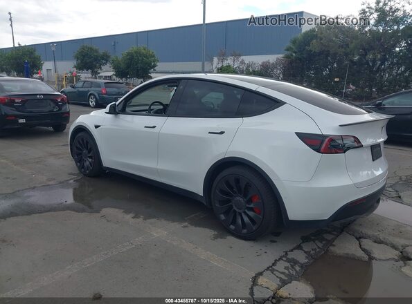 7SAYGDEF1NF406965 2022 TESLA MODEL Y White Задня ліва чверть