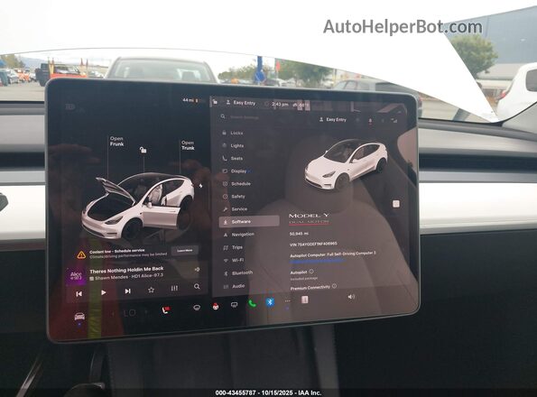 7SAYGDEF1NF406965 2022 TESLA MODEL Y White 