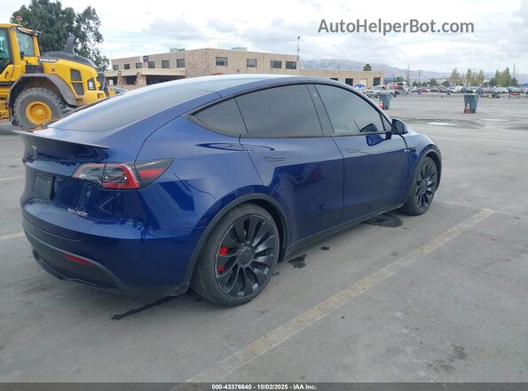 7SAYGDEF2NF524037 2022 TESLA MODEL Y Blue Rear right