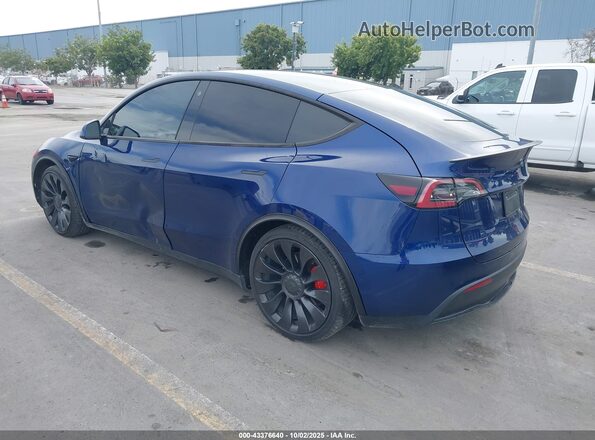 7SAYGDEF2NF524037 2022 TESLA MODEL Y Blue Rear left