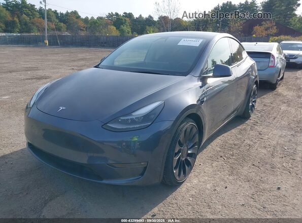 7SAYGDEF4NF461944 2022 TESLA MODEL Y Gray წინა მარცხენა ხედი სამი მეოთხედიდან