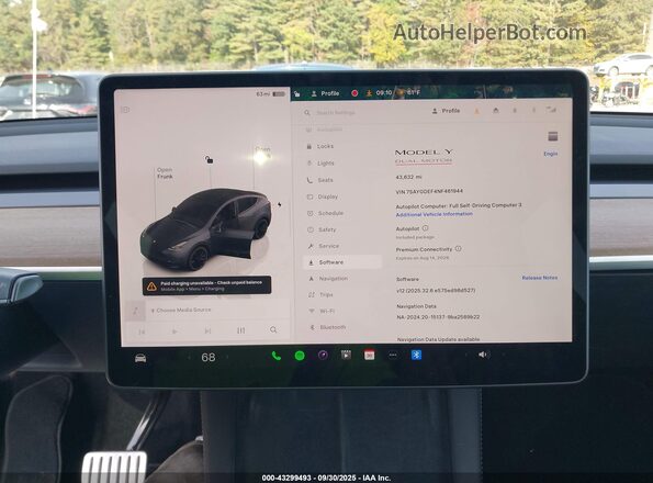 7SAYGDEF4NF461944 2022 TESLA MODEL Y Gray 