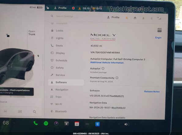 7SAYGDEF4NF461944 2022 TESLA MODEL Y Gray უკანა სავარძლების ხედი