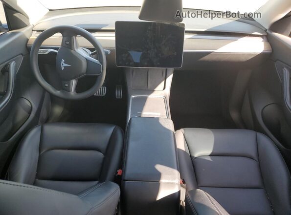 7SAYGDEF6NF344348 2022 TESLA MODEL Gray Вид панелі приладів