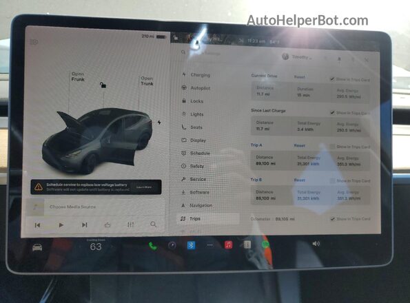 7SAYGDEF6NF344348 2022 TESLA MODEL Gray Вид щитка приладів