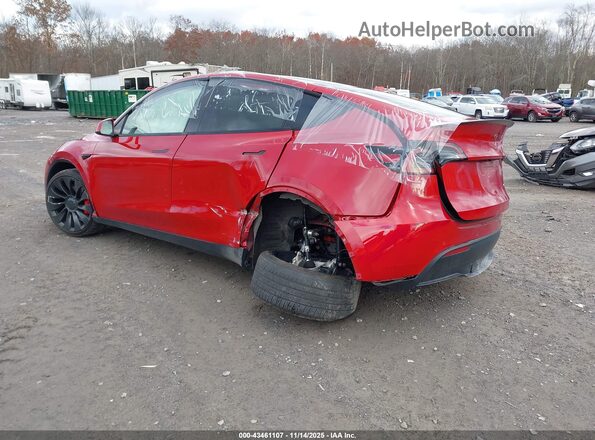 7SAYGDEF6NF379665 2022 TESLA MODEL Y Бордовый Задняя левая четверть