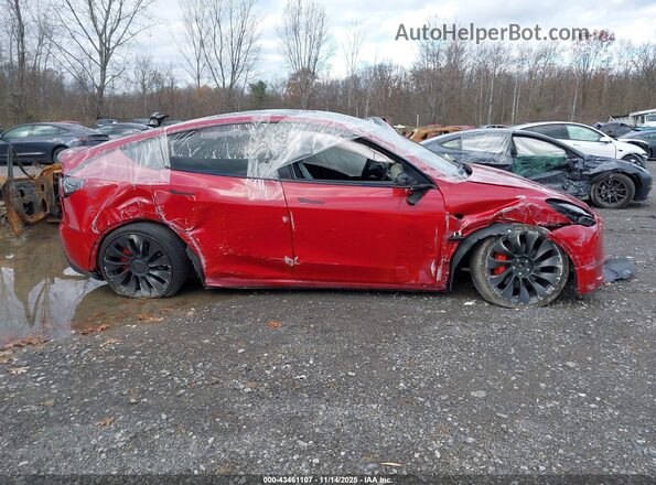 7SAYGDEF6NF379665 2022 TESLA MODEL Y Бордовый Вид щитка приборов