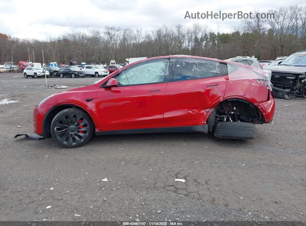 7SAYGDEF6NF379665 2022 TESLA MODEL Y Бордовый Вид задней части салона