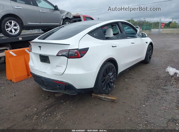 7SAYGDEF6NF516748 2022 TESLA MODEL Y White უკანა მარჯვენა