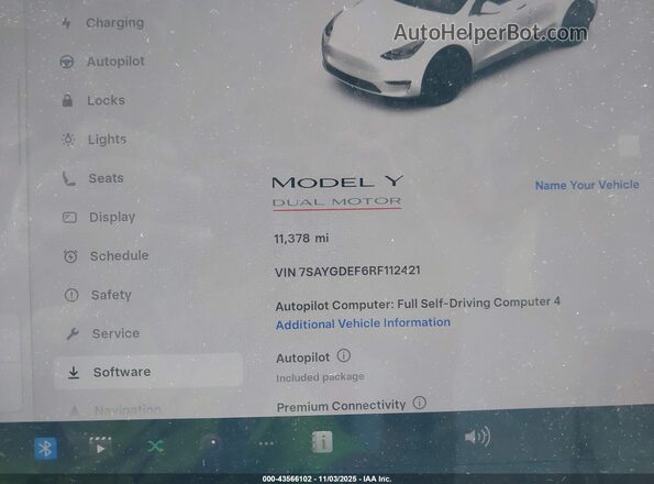 7SAYGDEF6RF112421 2024 TESLA MODEL Y White 