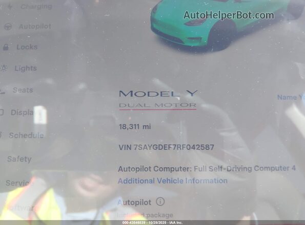 7SAYGDEF7RF042587 2024 TESLA MODEL Y Black 
