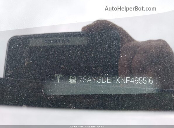 7SAYGDEFXNF495516 2022 TESLA MODEL Y Gray Շարժիչի բաժամունքի տեսք