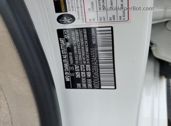 WDDUG6GB8JA346550 2018 MERCEDES-BENZ S-CLASS Белый 