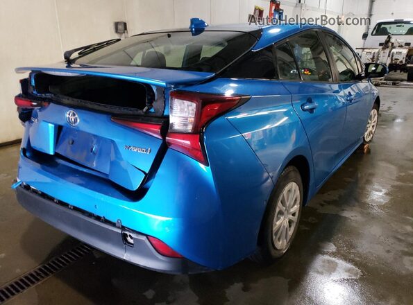 JTDKARFUXL3110965 2020 TOYOTA PRIUS Blue Przód prawy