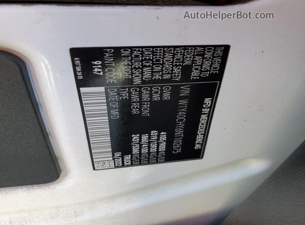W1Y40CHY6NT102675 2022 MERCEDES-BENZ SPRINTER White 