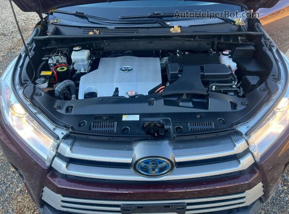 5TDJGRFHXKS071207 2019 TOYOTA HIGHLANDER HYBRID Бордовый 