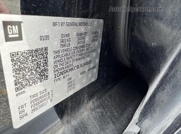 1GNSKHKC9LR244519 2020 CHEVROLET SUBURBAN Black Սալոնի հետևի տեսք