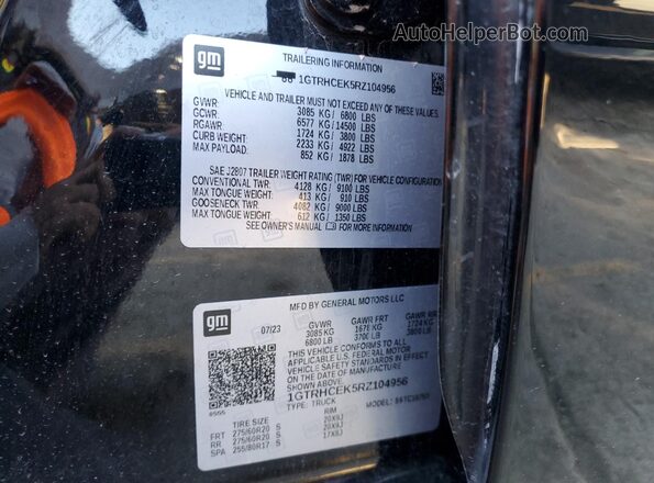 1GTRHCEK5RZ104956 2024 GMC SIERRA Черный Вид наклейки с VIN-кодом