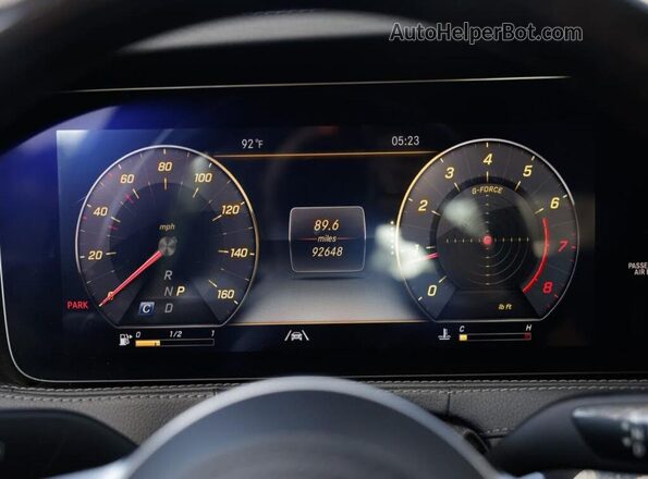 WDDUG6GB7LA502841 2020 MERCEDES-BENZ S Black Widok zestawu wskaźników