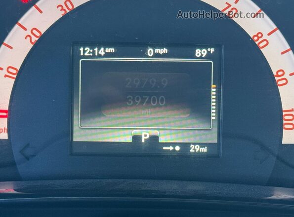 WMEFJ9BAXHK230583 2017 SMART FORTWO Orange Instrument cluster view