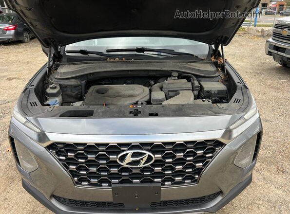5NMS3CADXKH050958 2019 HYUNDAI SANTA FE Gray Առջևի վահանակի տեսք