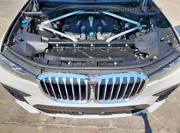 5UXCX4C52KLS37502 2019 BMW X7 White VIN კოდის სტიკერის ხედი