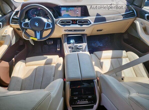 5UXCX4C52KLS37502 2019 BMW X7 White ხელსაწყოთა პანელის ხედი
