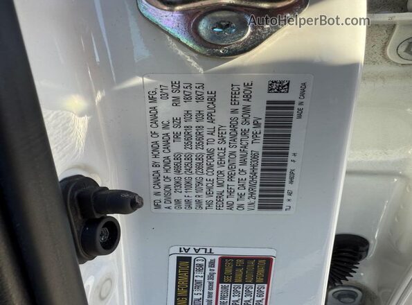 2HKRW2H54HH630667 2017 HONDA CRV White 
