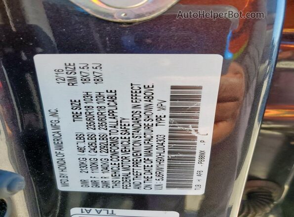 5J6RW1H9XHL004303 2017 HONDA CRV Серый 