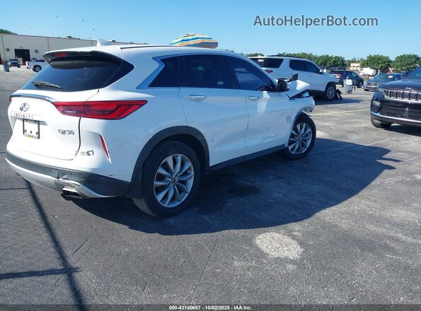3PCAJ5AA9MF114494 2021 INFINITI QX50 Белый Задняя правая четверть