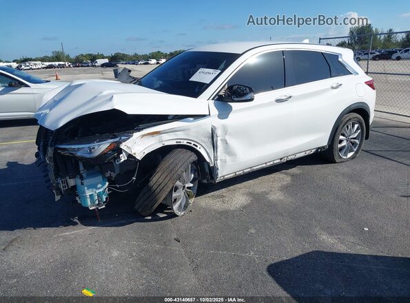 3PCAJ5AA9MF114494 2021 INFINITI QX50 Белый Передняя левая четверть