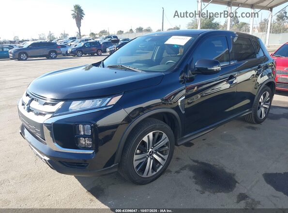 JA4APVAU2MU013629 2021 MITSUBISHI OUTLANDER SPORT Black Առջևի ձախ երեք քառորդ տեսարան