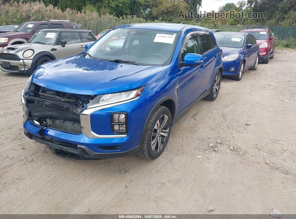 JA4AR3AU7LU003336 2020 MITSUBISHI OUTLANDER SPORT Blue წინა მარცხენა ხედი სამი მეოთხედიდან