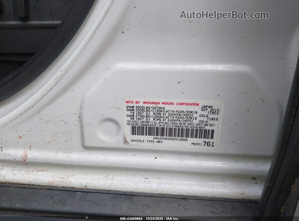JA4JZ4AX2GZ012826 2016 MITSUBISHI OUTLANDER White Вид підкапотного простору