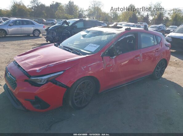 JF1GUHJC4R8893885 2024 SUBARU IMPREZA Red Vista tres cuartos delantera izquierda