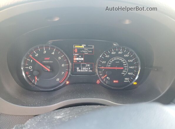 JF1VA2Y62L9828905 2020 SUBARU WRX Синий Вид щитка приборов