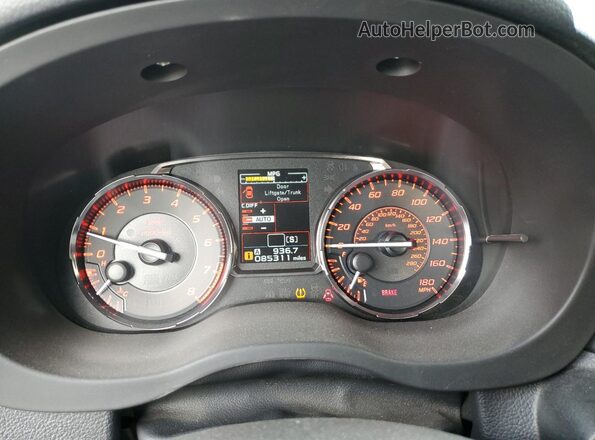 JF1VA2Z68G9801437 2016 SUBARU WRX Черный Вид щитка приборов