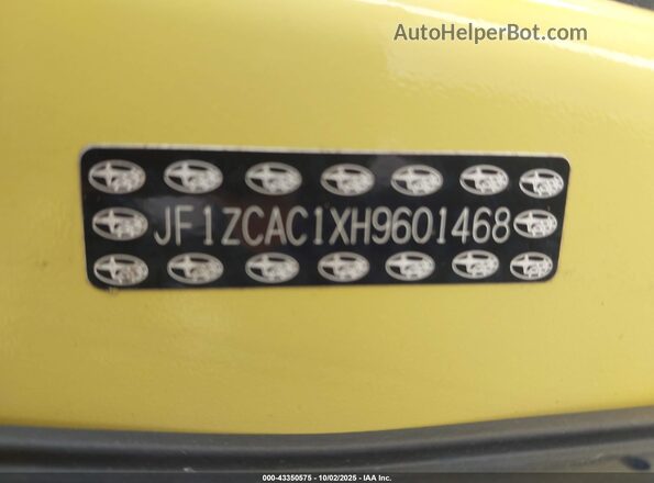 JF1ZCAC1XH9601468 2017 SUBARU BRZ Yellow Engine compartment view