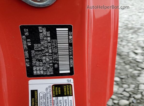 JF1ZNBC14N8758558 2022 TOYOTA GR Red Engine compartment view