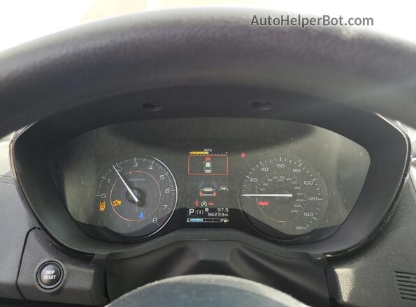 JF2GTABC9L8205925 2020 SUBARU CROSSTREK Red Instrument cluster view