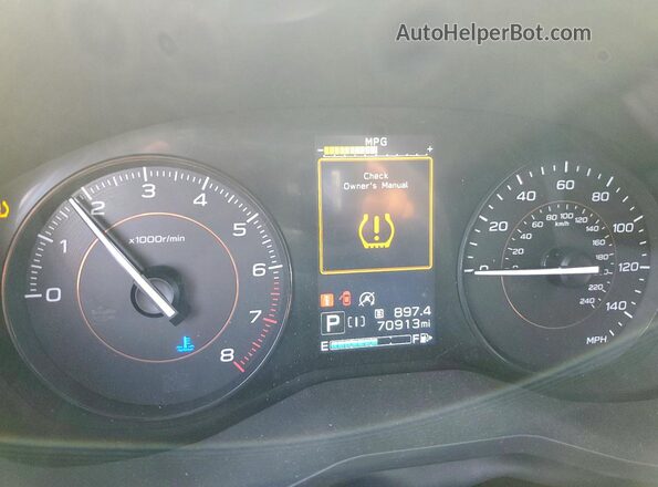 JF2GTAEC0L8263675 2020 SUBARU CROSSTREK Синий Вид щитка приборов