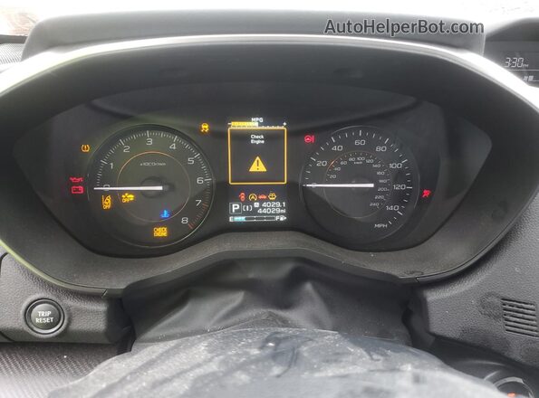 JF2GTAEC5NH285271 2022 SUBARU CROSSTREK Silver Вид щитка приладів