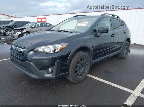 JF2GTAEC7M8321458 2021 SUBARU CROSSTREK Black Przód lewy