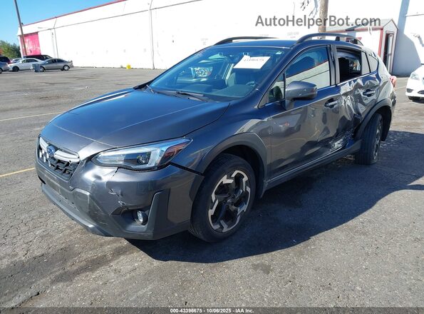 JF2GTHMC9MH381218 2021 SUBARU CROSSTREK Gray Vista tres cuartos delantera izquierda