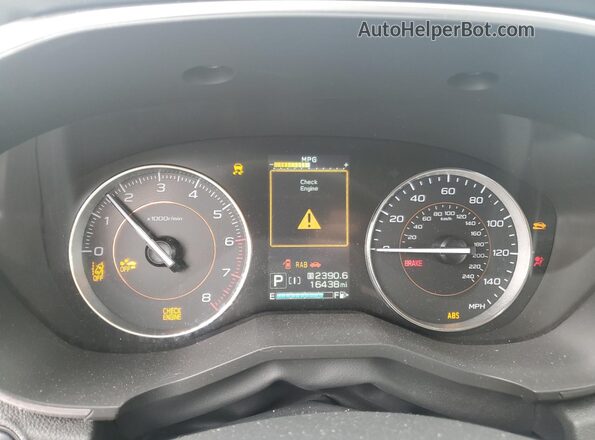 JF2GTHNC6NH283408 2022 SUBARU CROSSTREK Gray Widok zestawu wskaźników