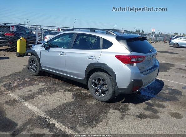JF2GTHSCXMH223957 2021 SUBARU CROSSTREK Silver Trasero izquierdo