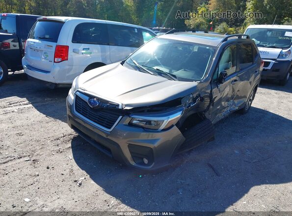 JF2SKAJC4MH461048 2021 SUBARU FORESTER Gray წინა მარცხენა ხედი სამი მეოთხედიდან