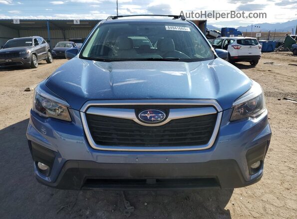 JF2SKAJC8MH472375 2021 SUBARU FORESTER Blue Вид спереду