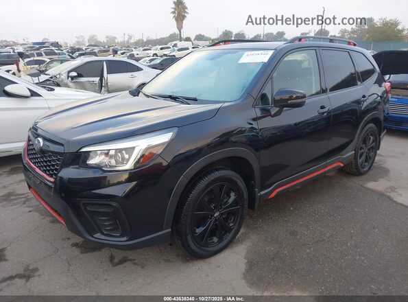 JF2SKAMCXLH457922 2020 SUBARU FORESTER Black Передня ліва чверть