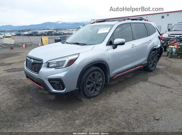 JF2SKARC1MH534476 2021 SUBARU FORESTER Silver წინა მარცხენა ხედი სამი მეოთხედიდან